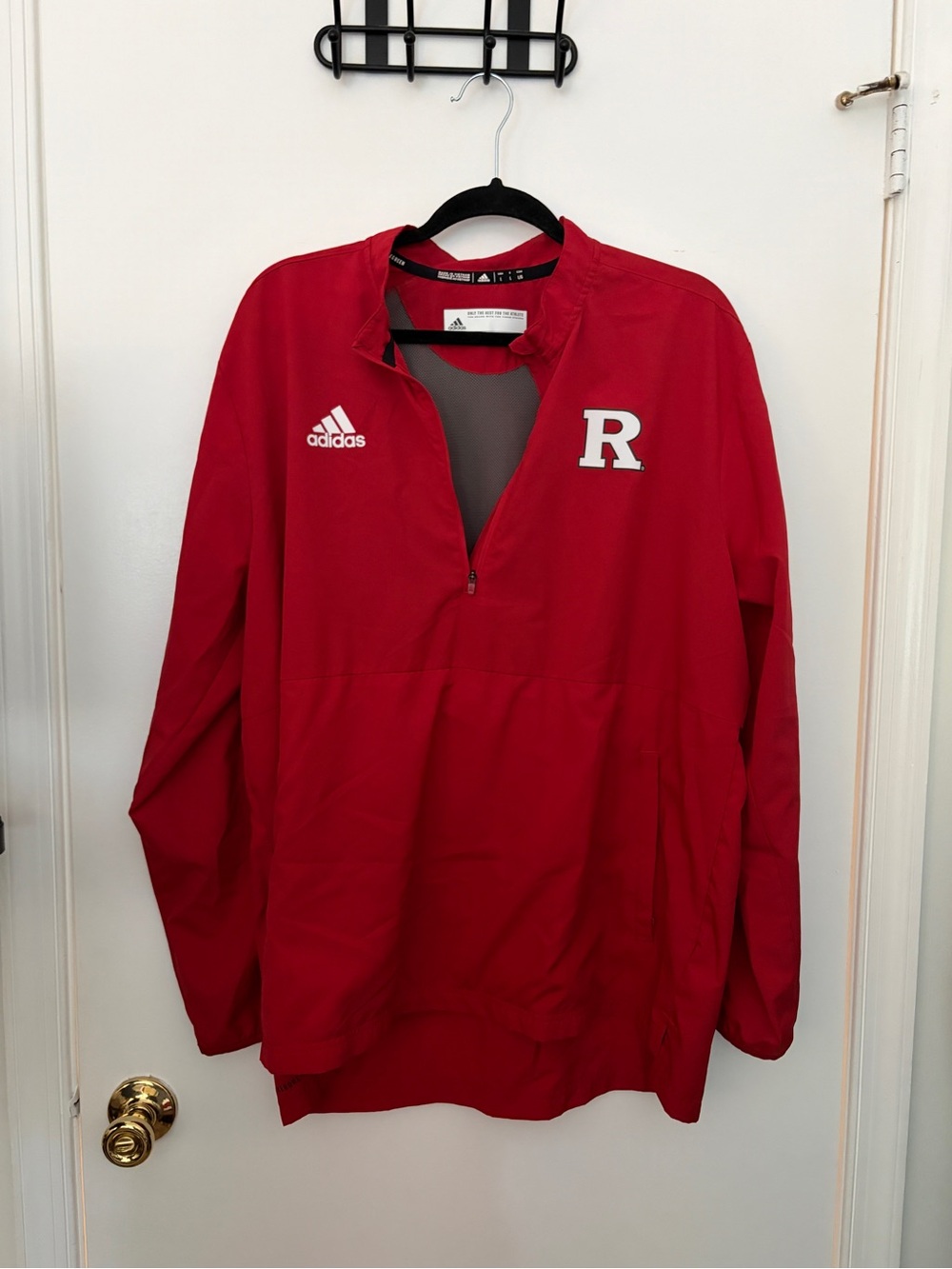 Adidas x Rutgers Athletics - Red Rutgers Pullover Quarter-Zip